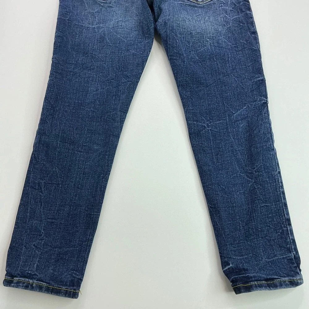 Gymboree Blue Girlfriend Jeans Kids Size 7 Adjustable Waist Dark Wash Stretch